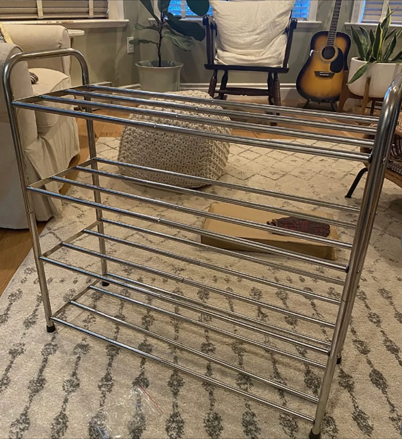 Metal Shoe Rack - Holds Many Pairs! thumbnail