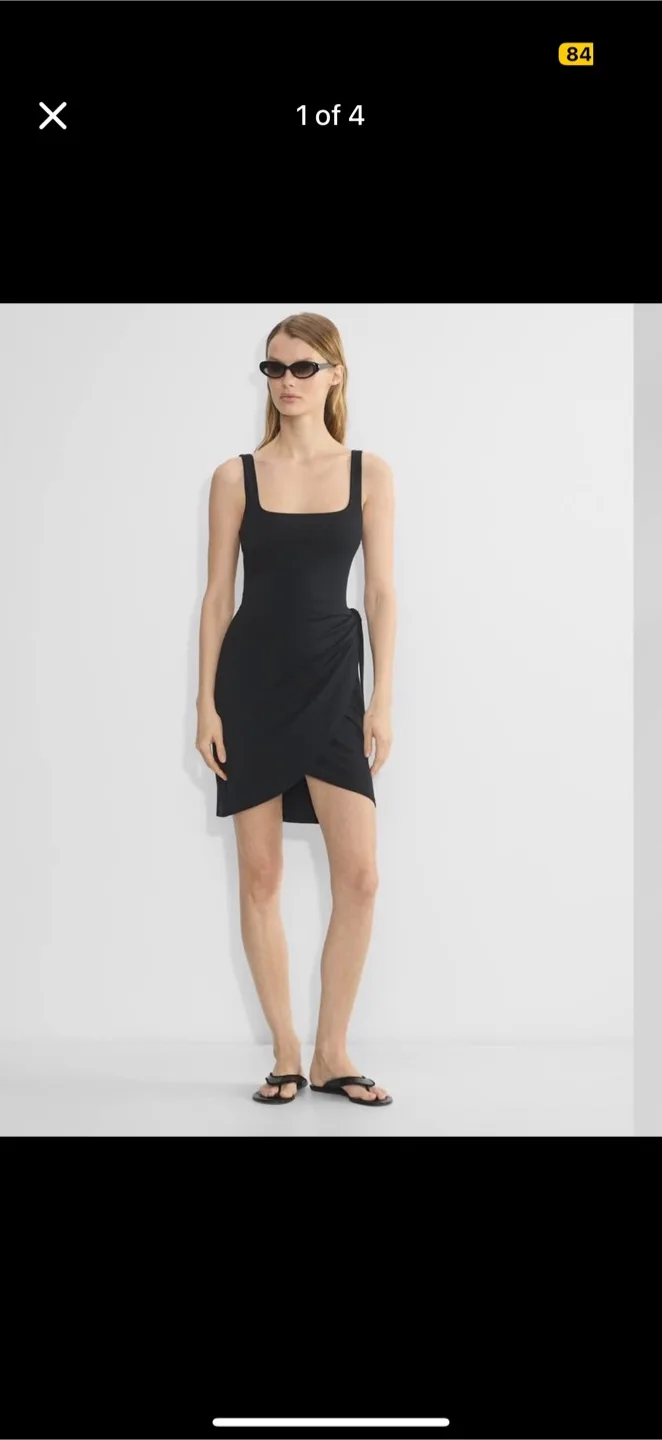 Aritzia Black Saturn Mini Dress thumbnail