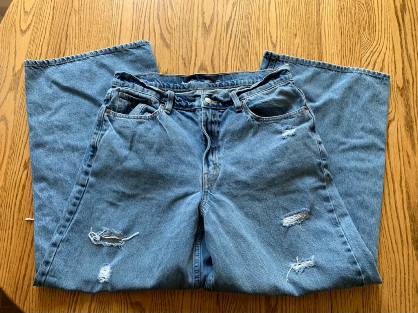 Old Navy Loose Wide Leg Jeans - Size 12 thumbnail