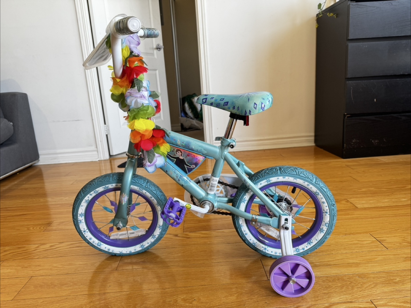 Disney Frozen Kids Bike with Training Wheels - photo 5