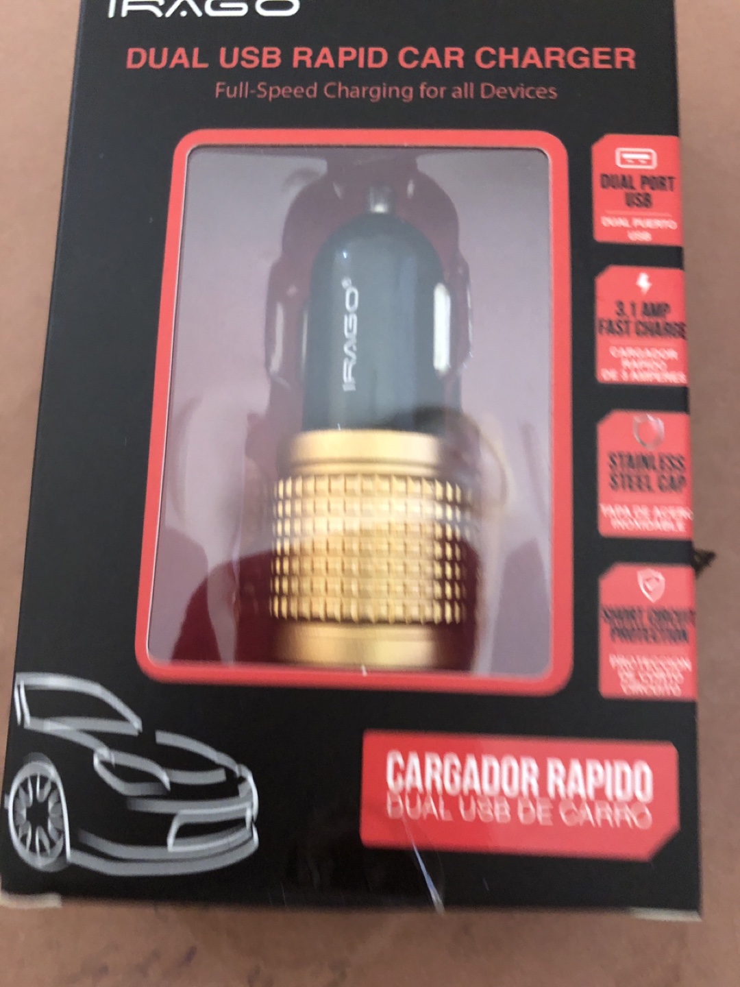 IRAGO Dual USB Rapid Car Charger - New - photo 4
