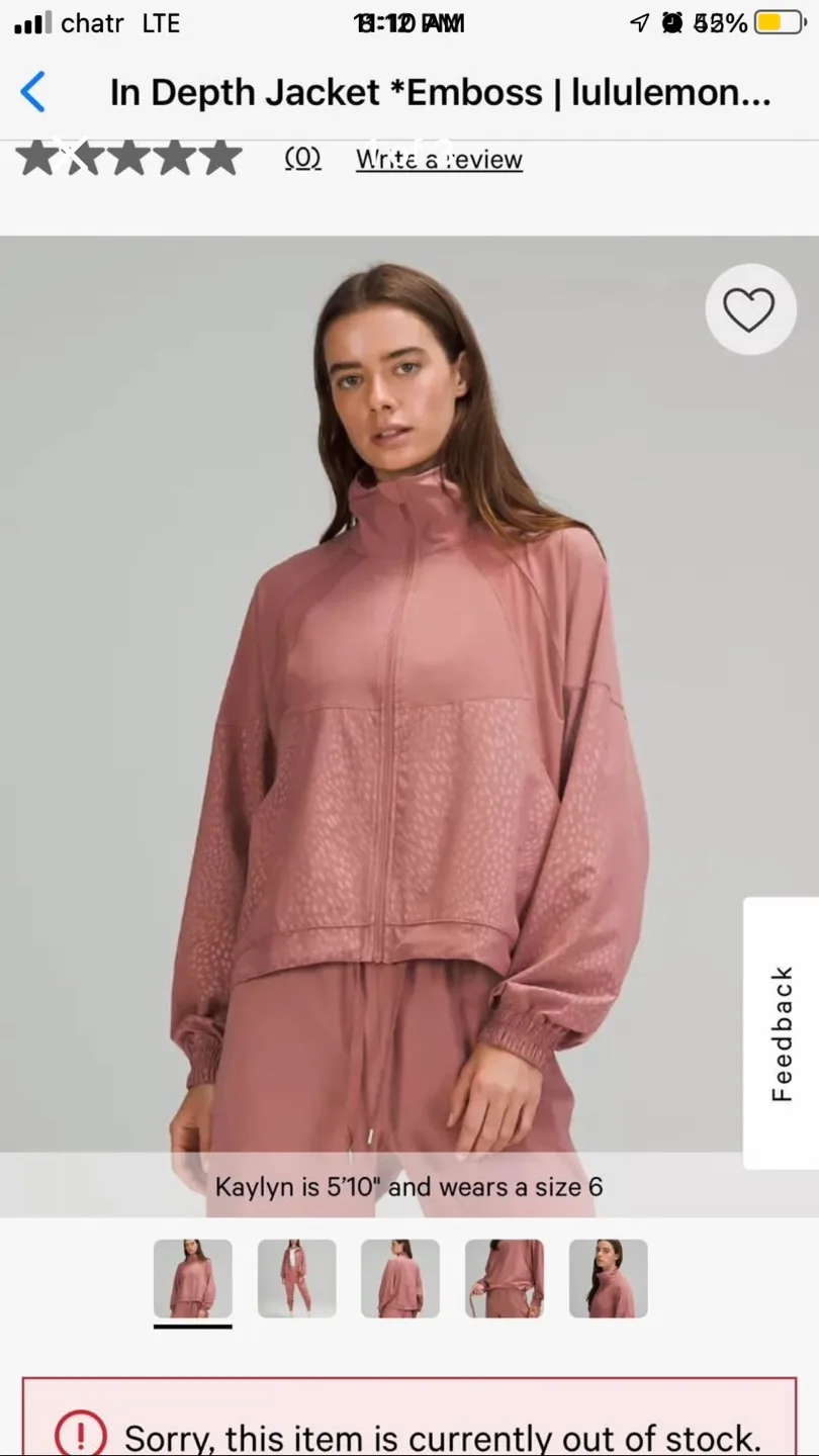 Lululemon Jacket Size 6 thumbnail