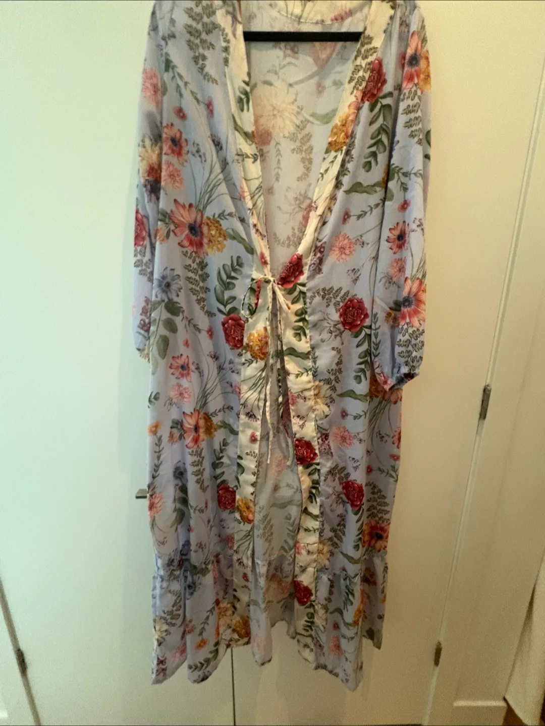 LAST CHANCE Kibys Floral Maxi Duster / Robe / Cover Up thumbnail