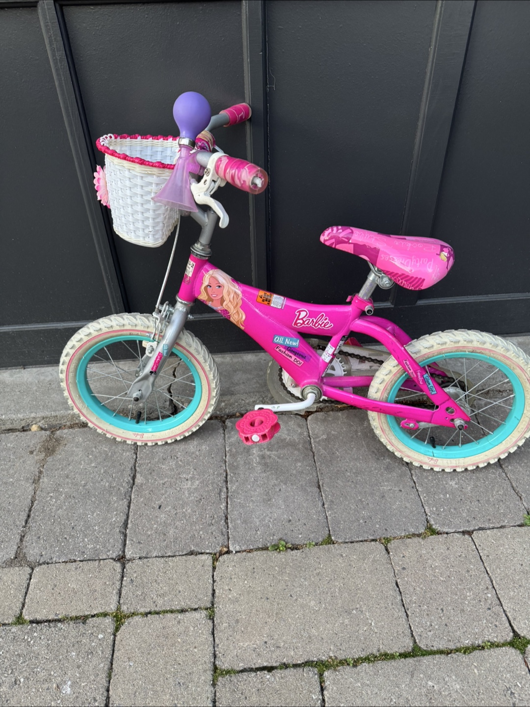 Barbie Kids' Bike - Pink & White