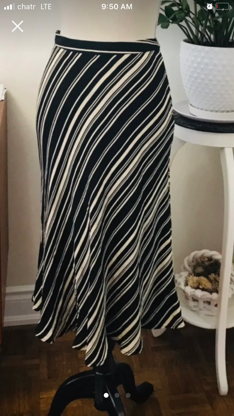 Striped Midi Skirt - silk size S thumbnail
