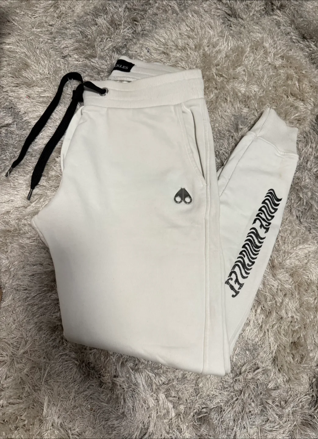 Moose Knuckles White Joggers - Size XS thumbnail