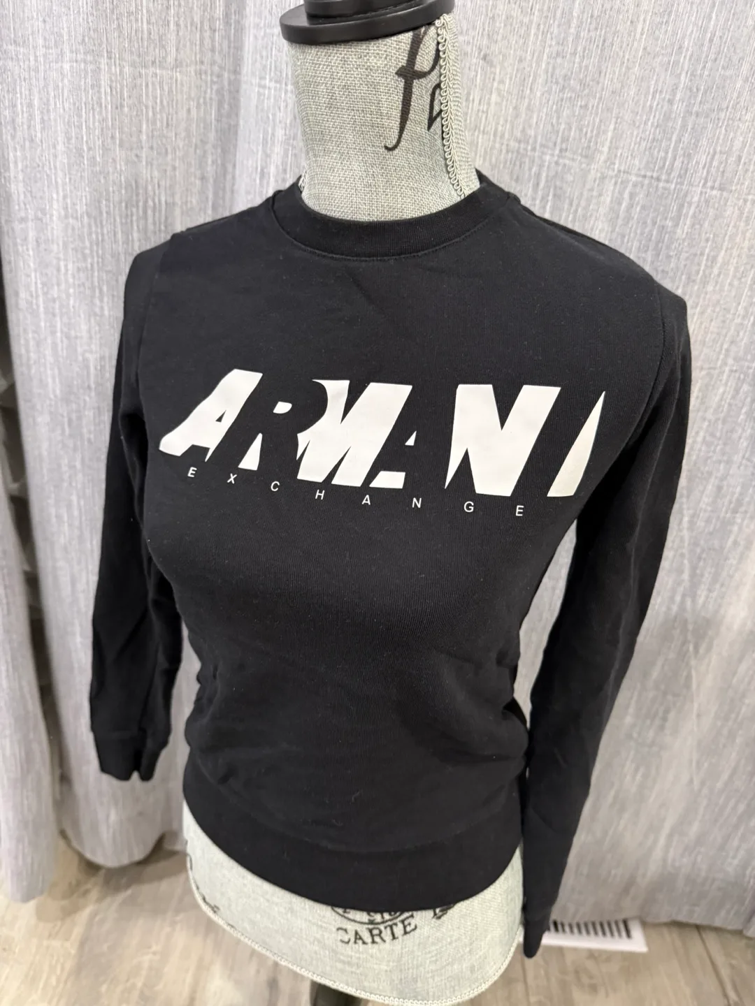 Armani Exchange Black XS Long Sleeve Top thumbnail