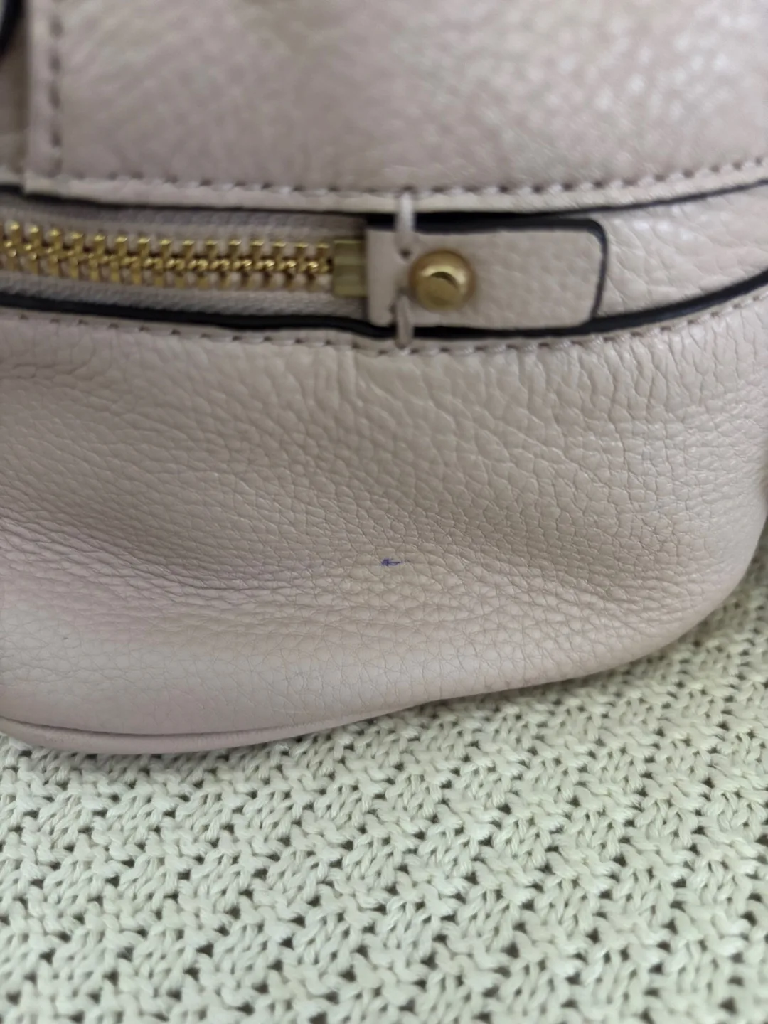 MK Rhea Medium Pebbled Leather Soft Pink Backpack image indicator(6)