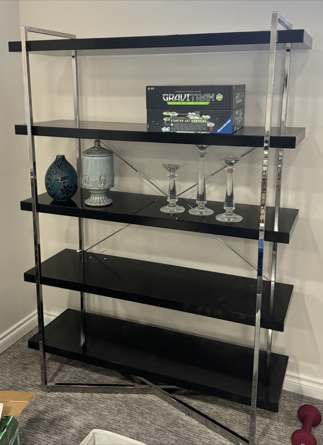Black & Chrome Bookshelf