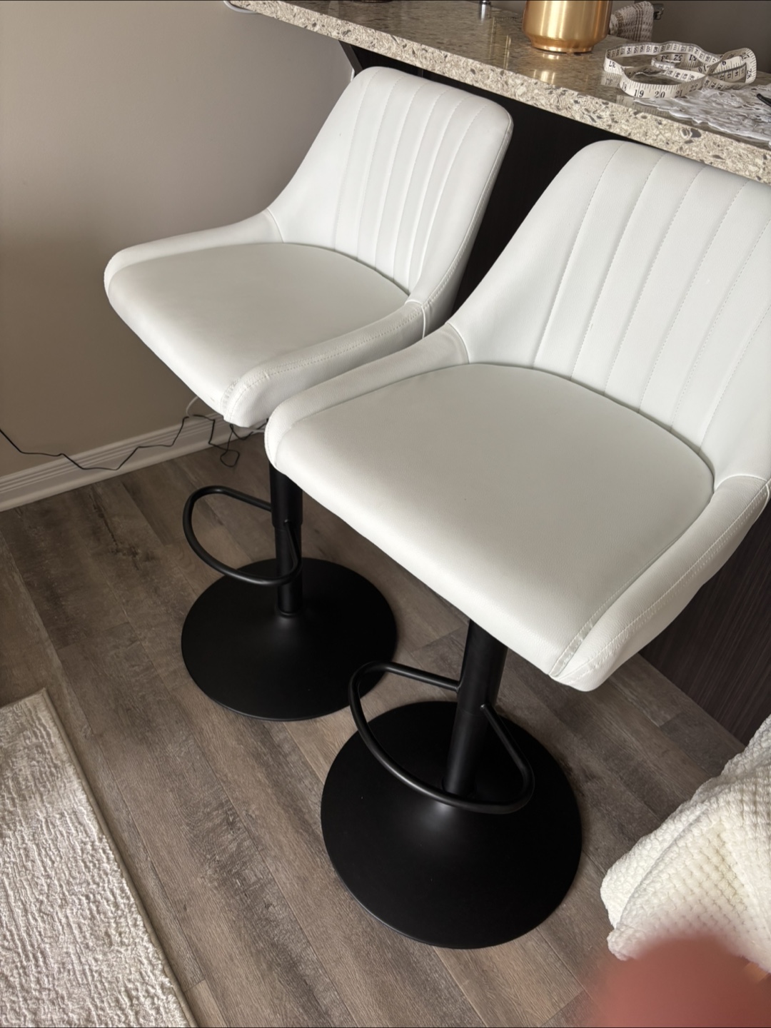 White Bar Stools (Set of 2)