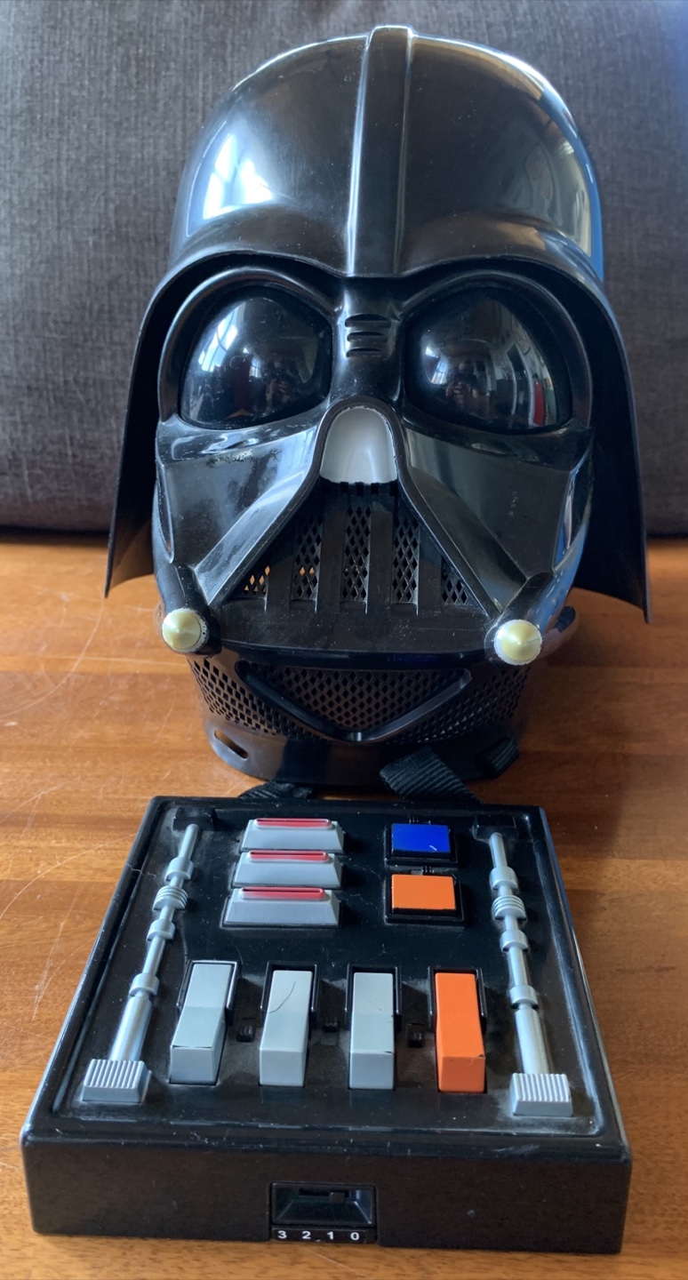 Vintage Darth Vader Voice Changer Helmet with Control Panel