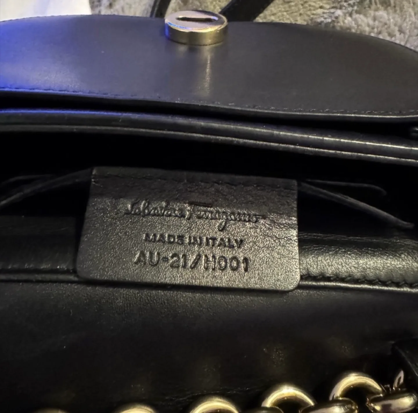 Salvatore Ferragamo Black Leather Crossbody Bag image indicator(5)