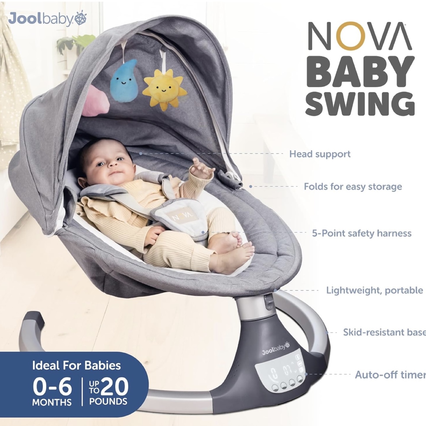 Joolbaby NOVA Baby Swing (0-6 Months) - photo 2