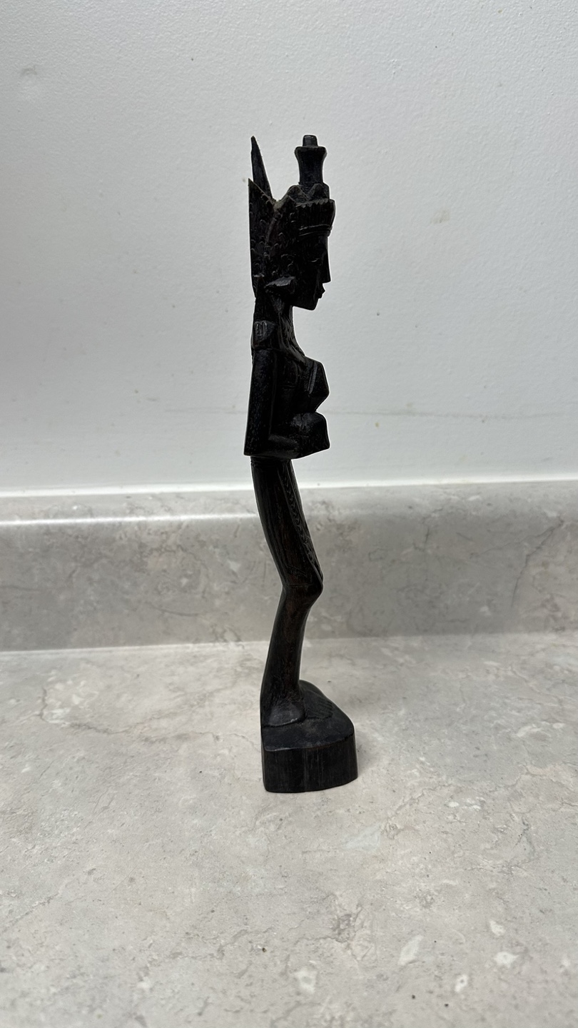 miniature hand-carved maiden sculpture, - photo 2