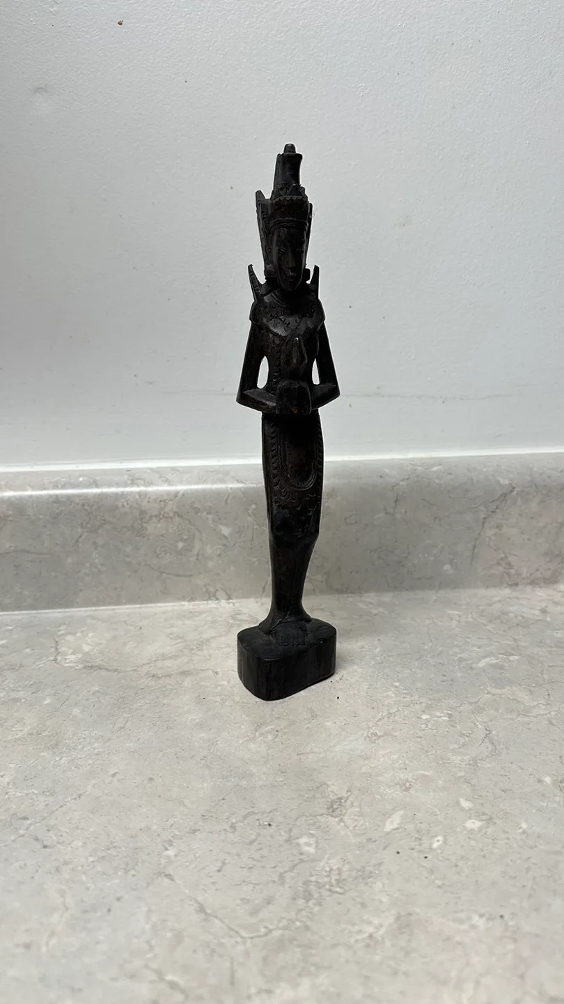 miniature hand-carved maiden sculpture, thumbnail