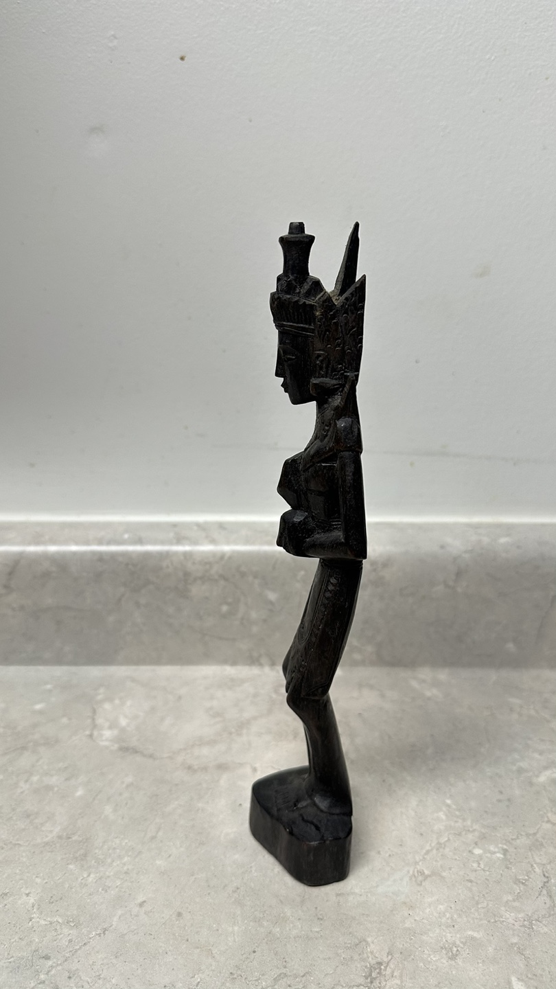 miniature hand-carved maiden sculpture, - photo 4