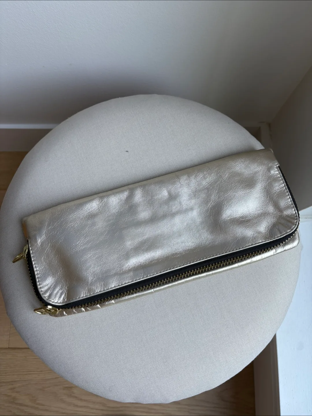 Brunswick & Co. Metallic Gold Clutch thumbnail