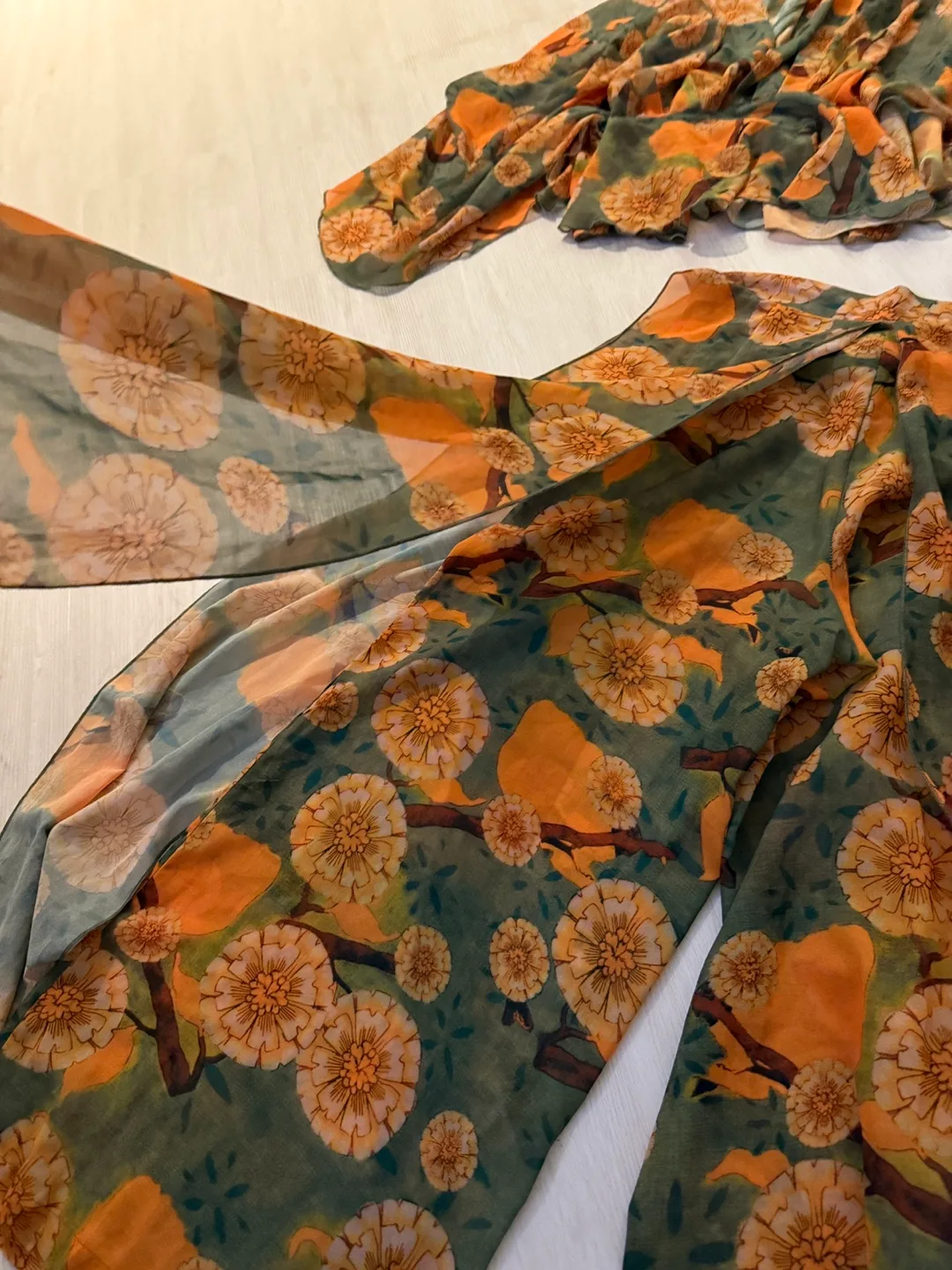 Japanese Floral Print Pants & Top Set image indicator(4)