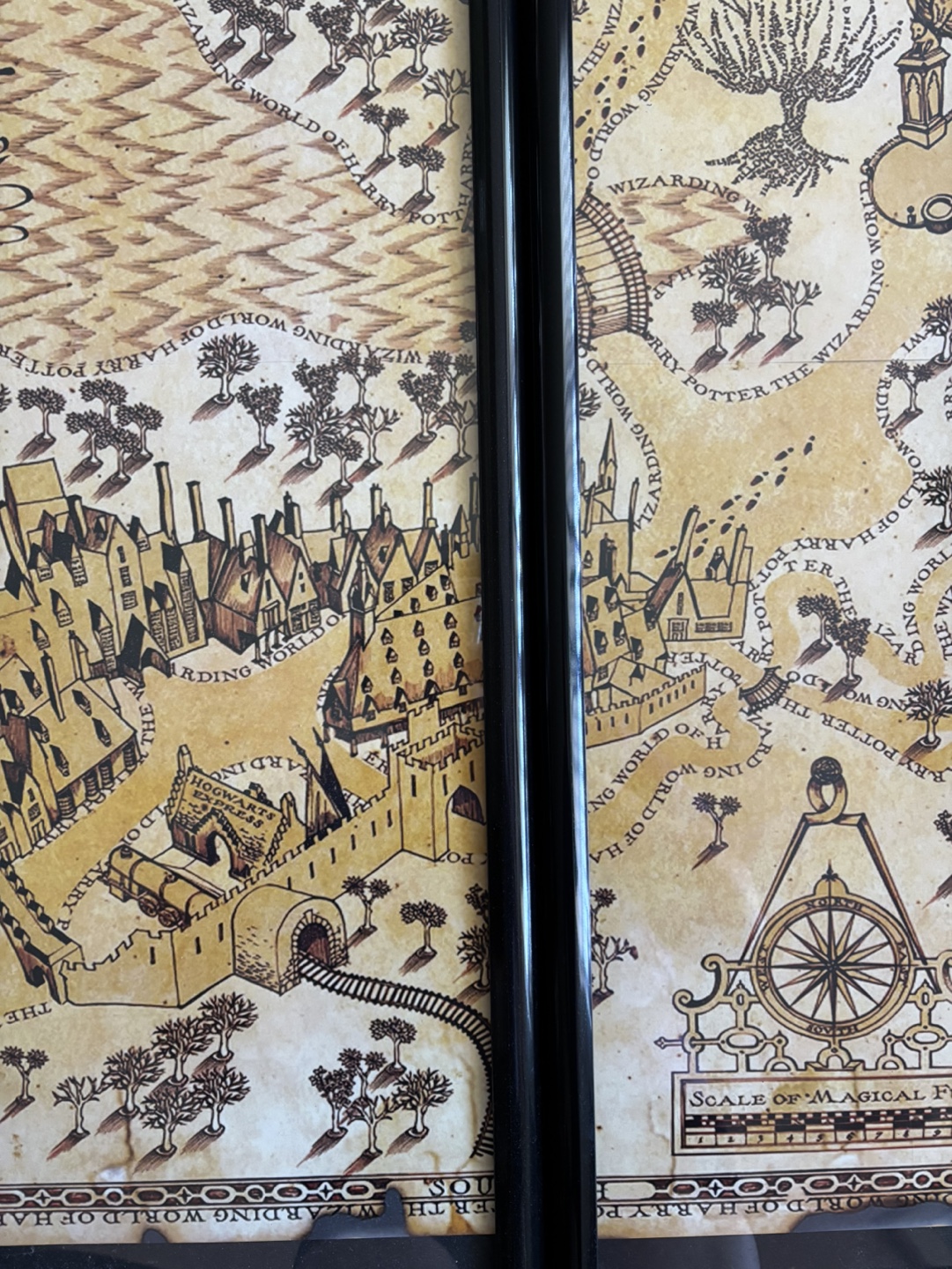 Harry Potter Wizarding World Map Framed Art - photo 4