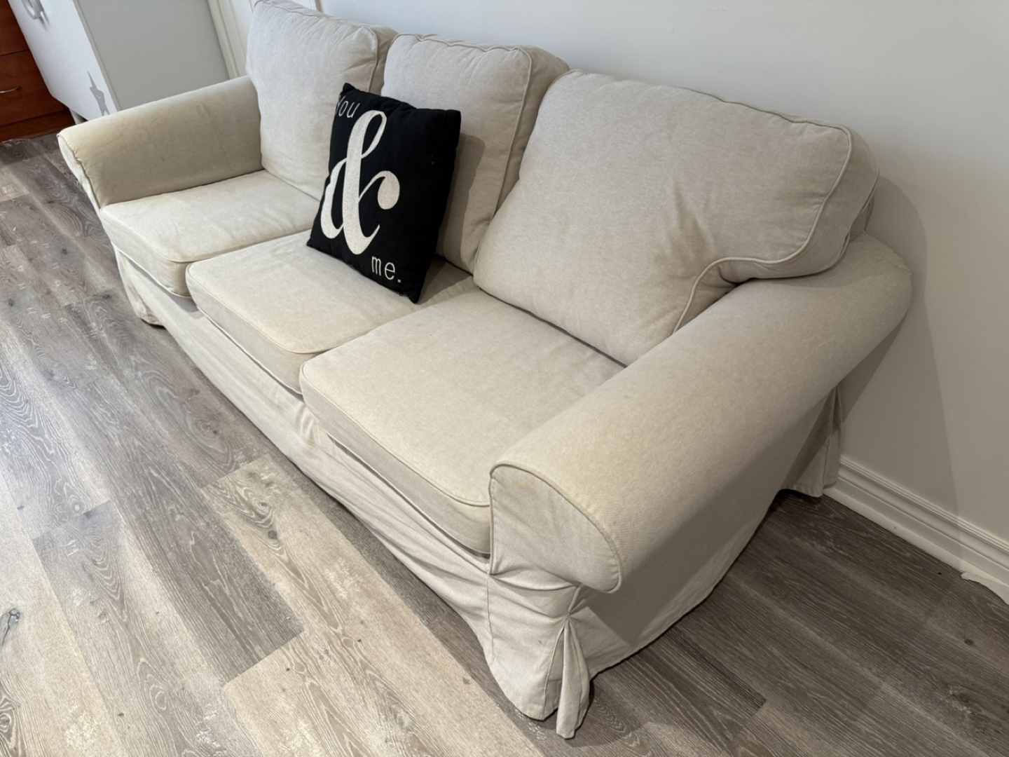 IKEA Beige Sofa Couch - photo 2