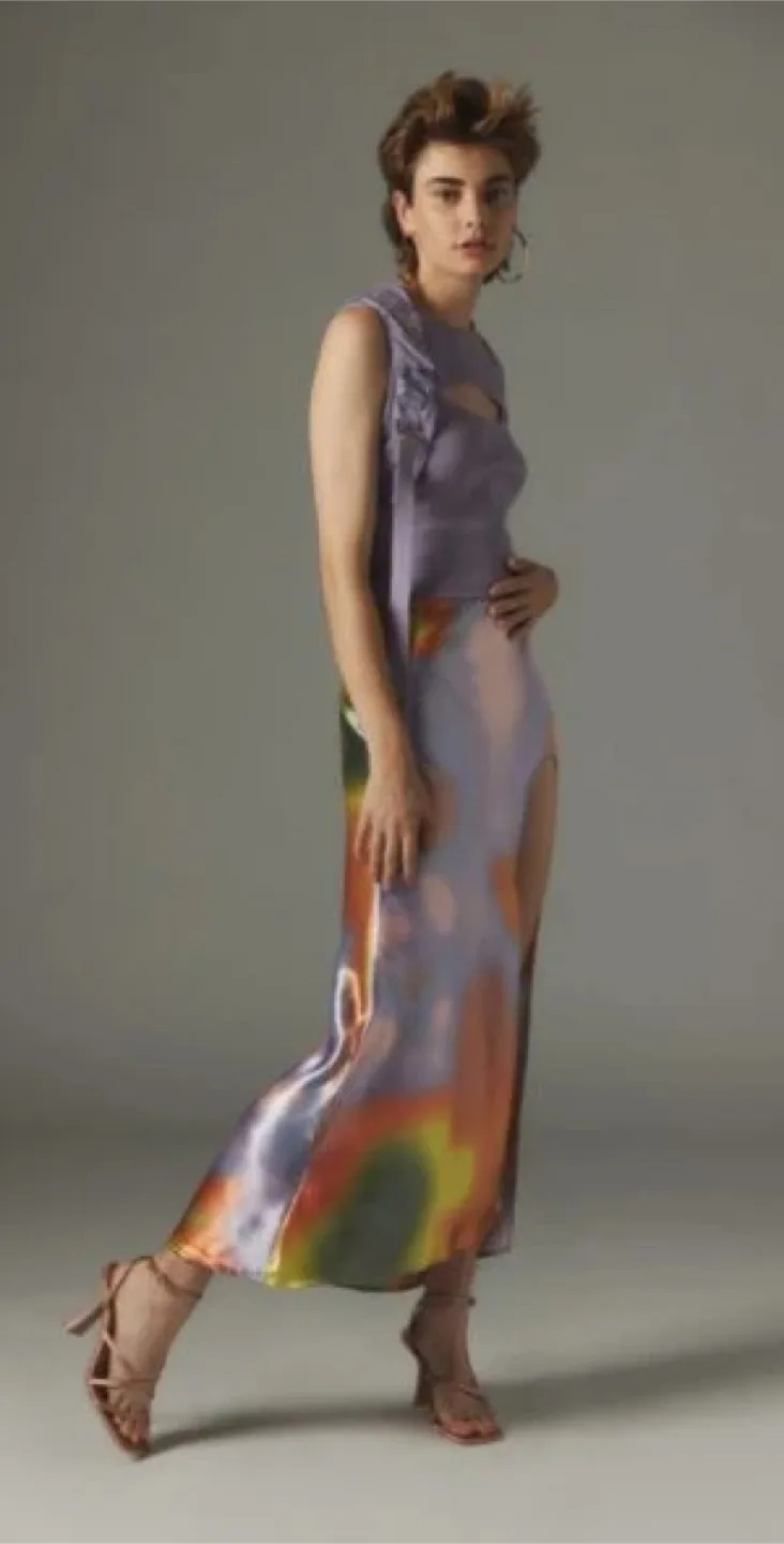 Urban Outfitters Silence and Noise Iridescent Halter Top thumbnail