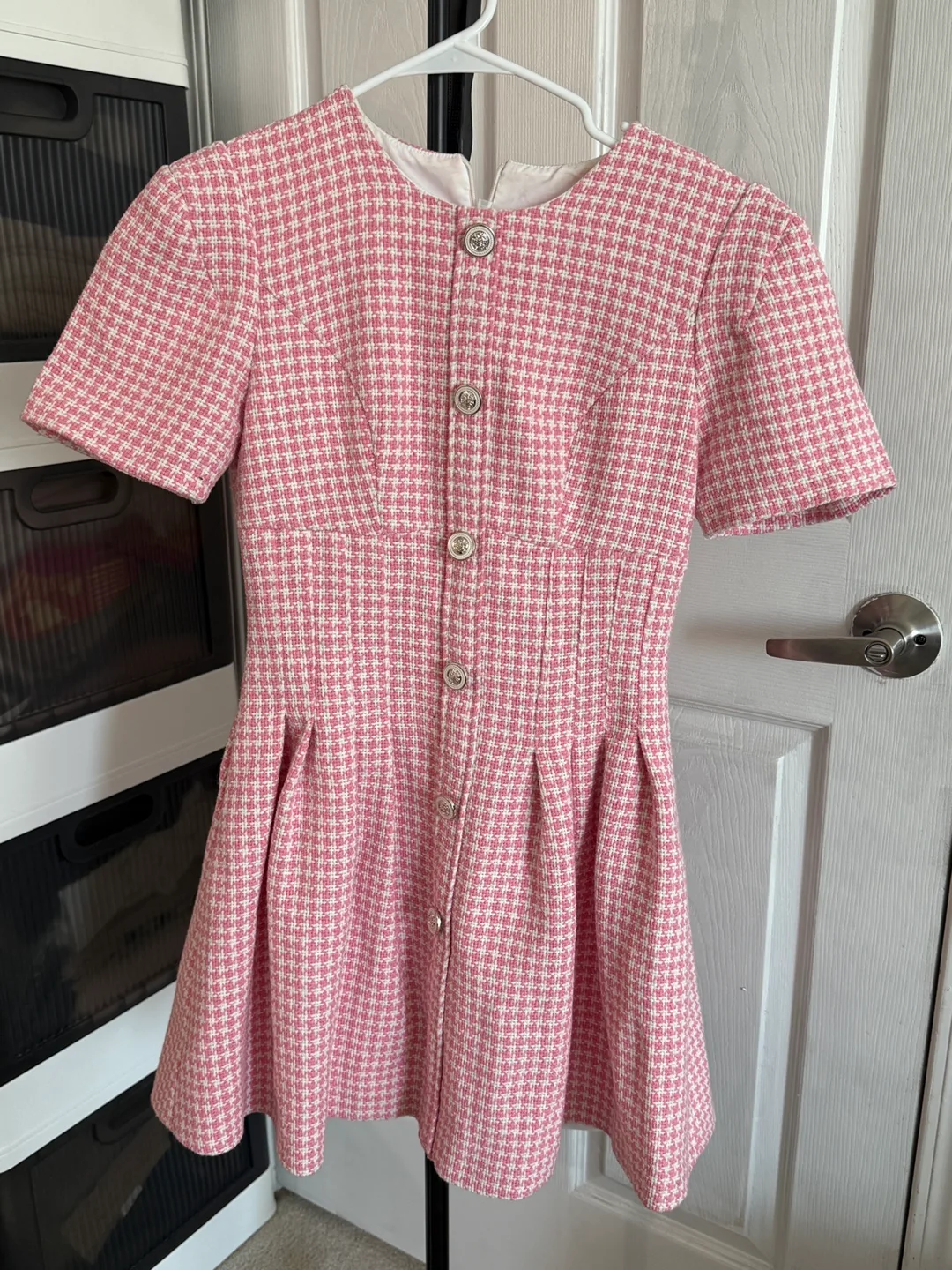 Pink & White Tweed Dress thumbnail