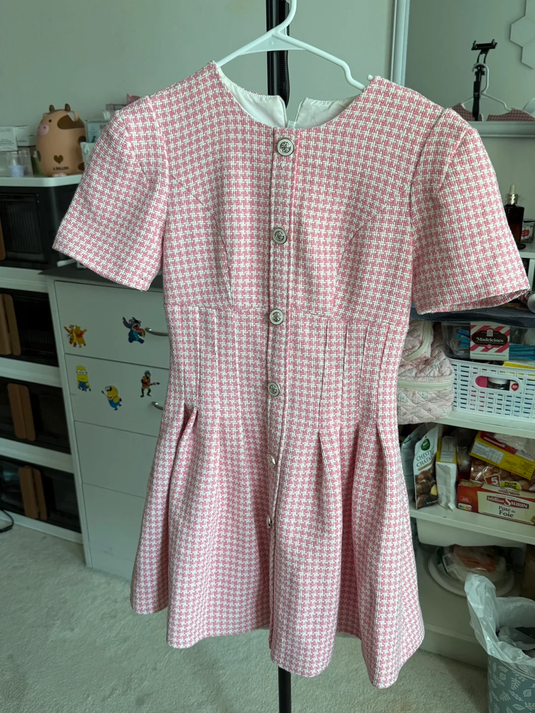 Pink & White Tweed Dress image indicator(5)