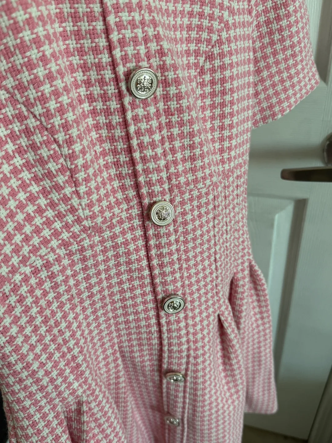 Pink & White Tweed Dress image indicator(3)