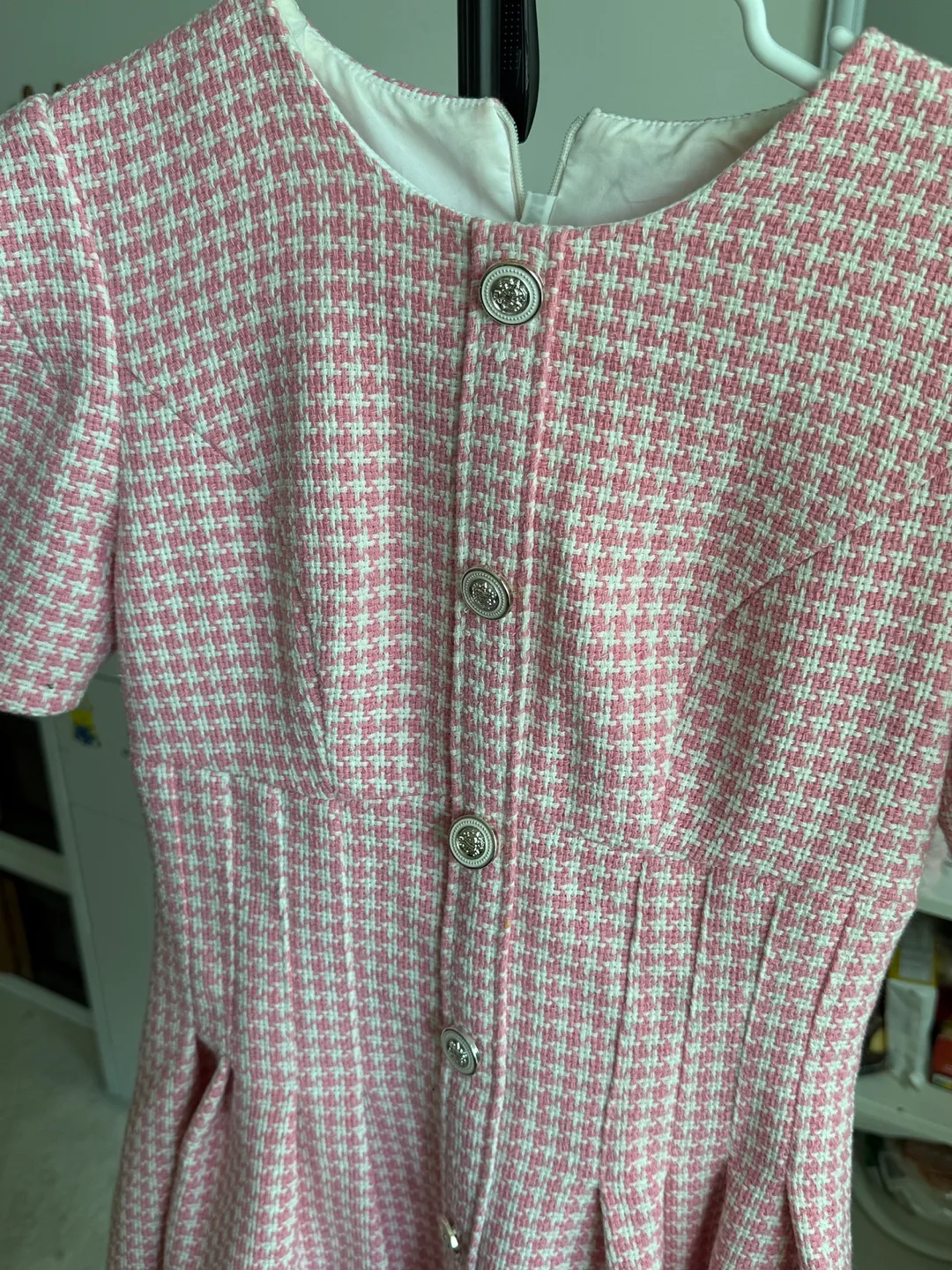 Pink & White Tweed Dress image indicator(4)