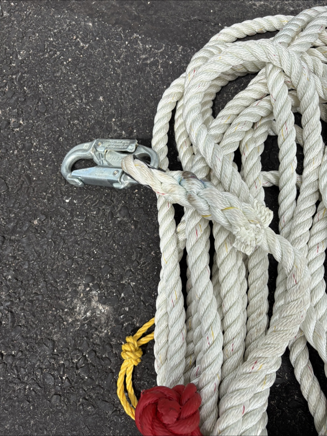 45 ft rope with snap hook
