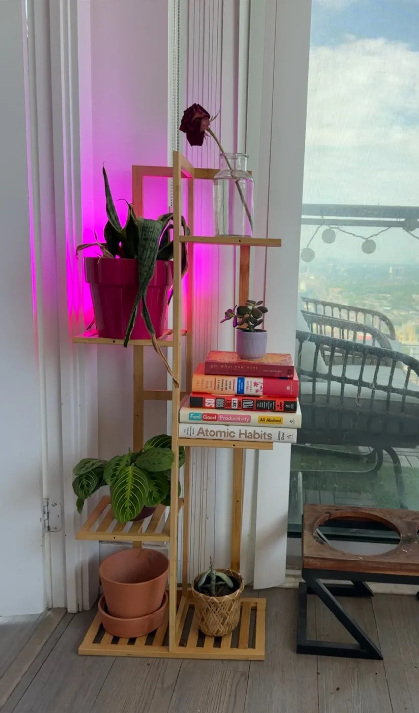 Bamboo Plant Stand - 5 Tier thumbnail