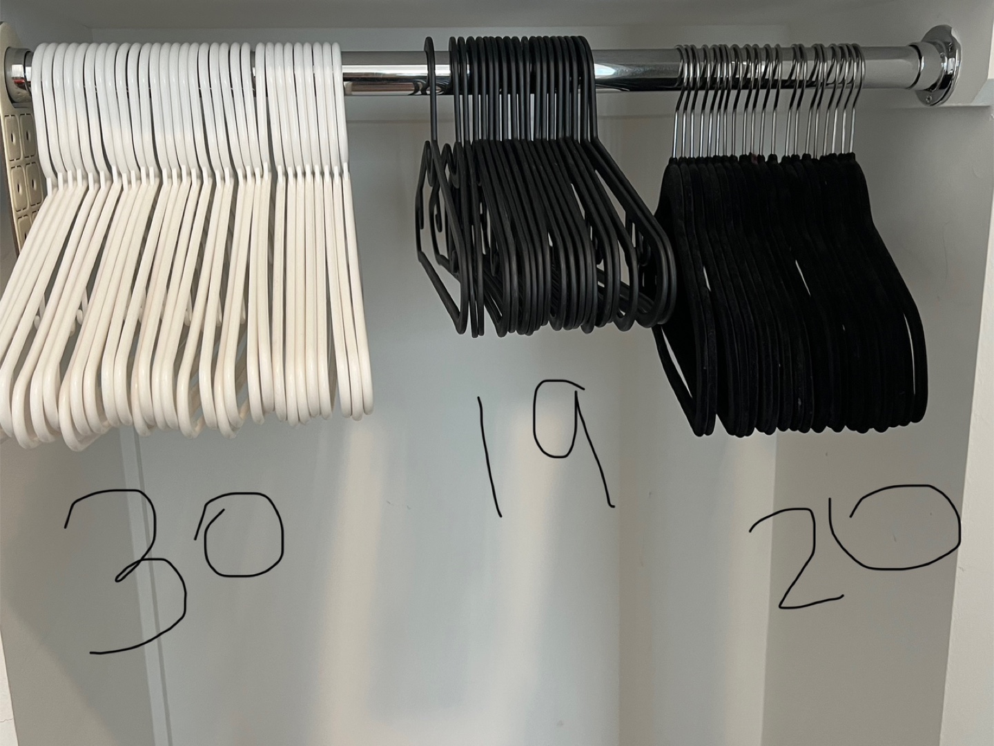 Clothes Hangers - White, Black, Velvet