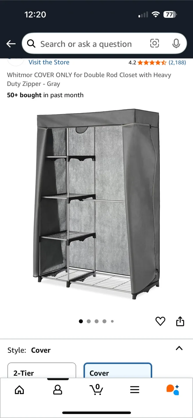 Temporary closet with cover thumbnail