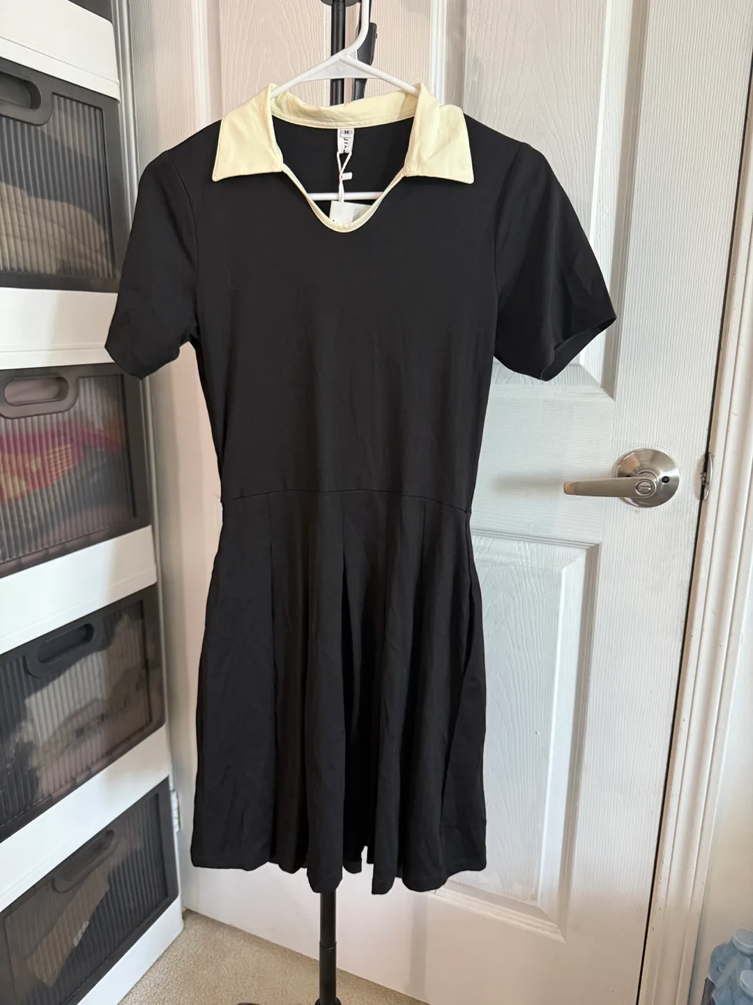 Black Dress with White Collar - Size M thumbnail