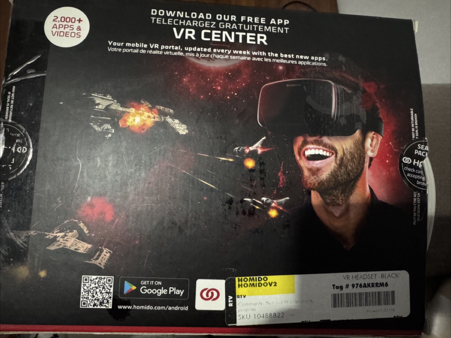 HOMIDO V2 VR Headset - Black