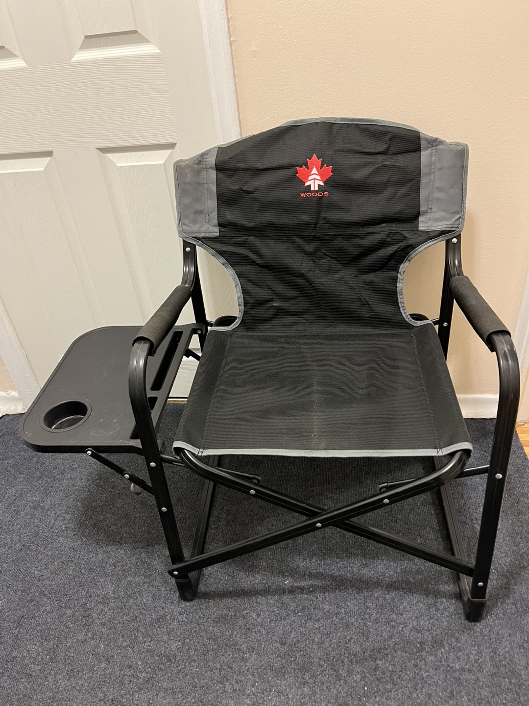 Woods Folding Camping Chair with Side Table