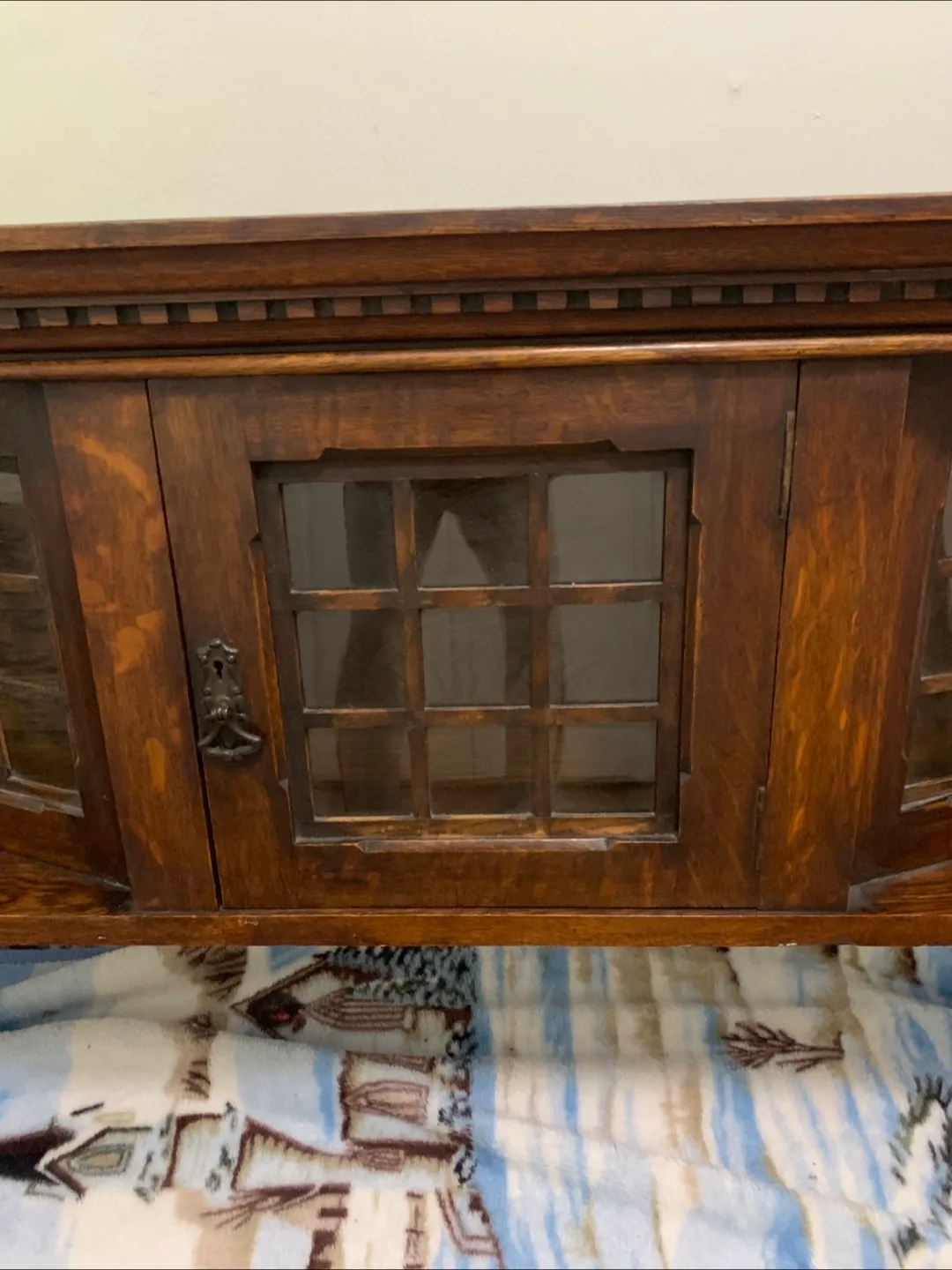 Antique Solid Oak Over Mantle image indicator(3)