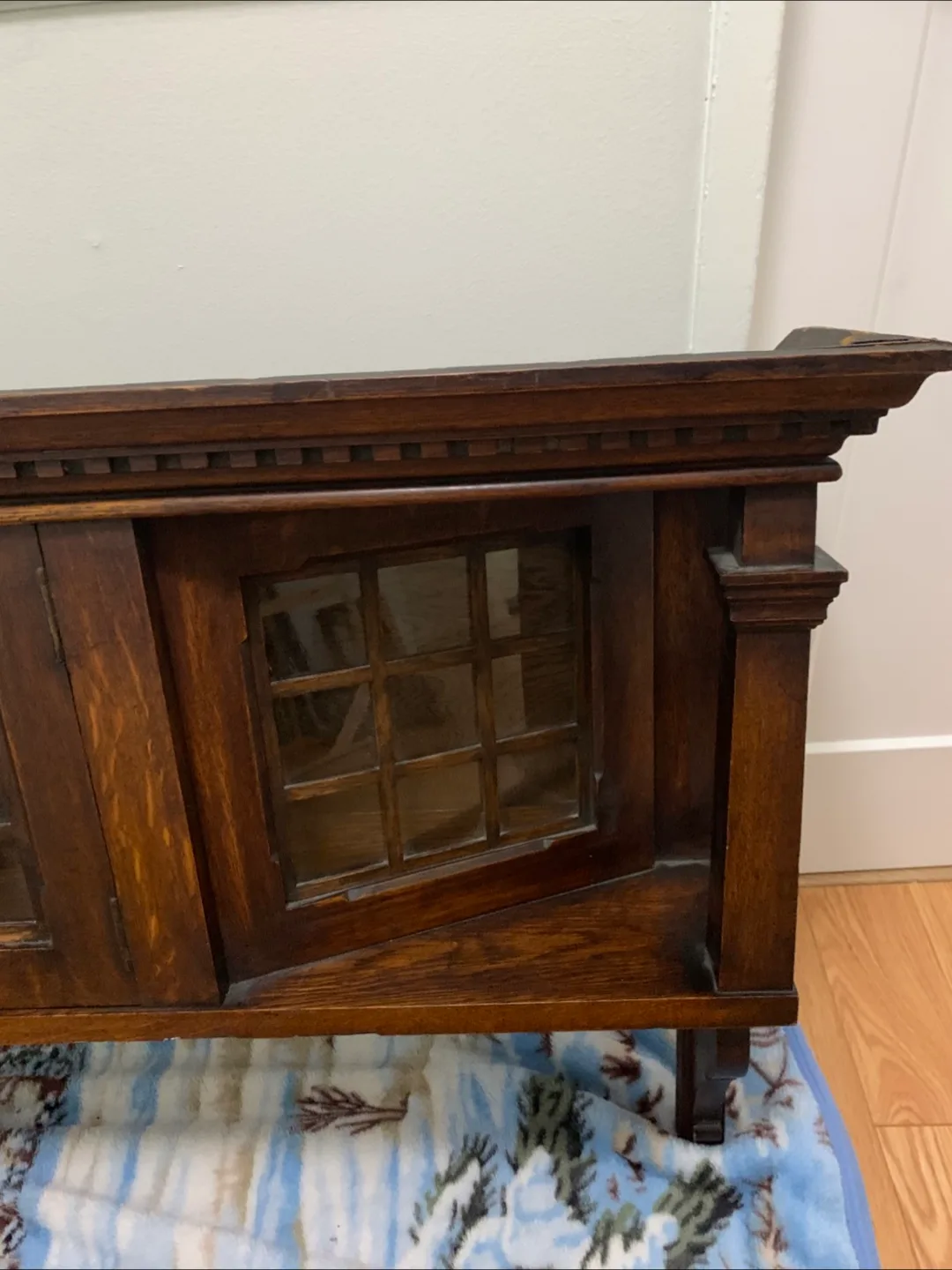 Antique Solid Oak Over Mantle image indicator(2)