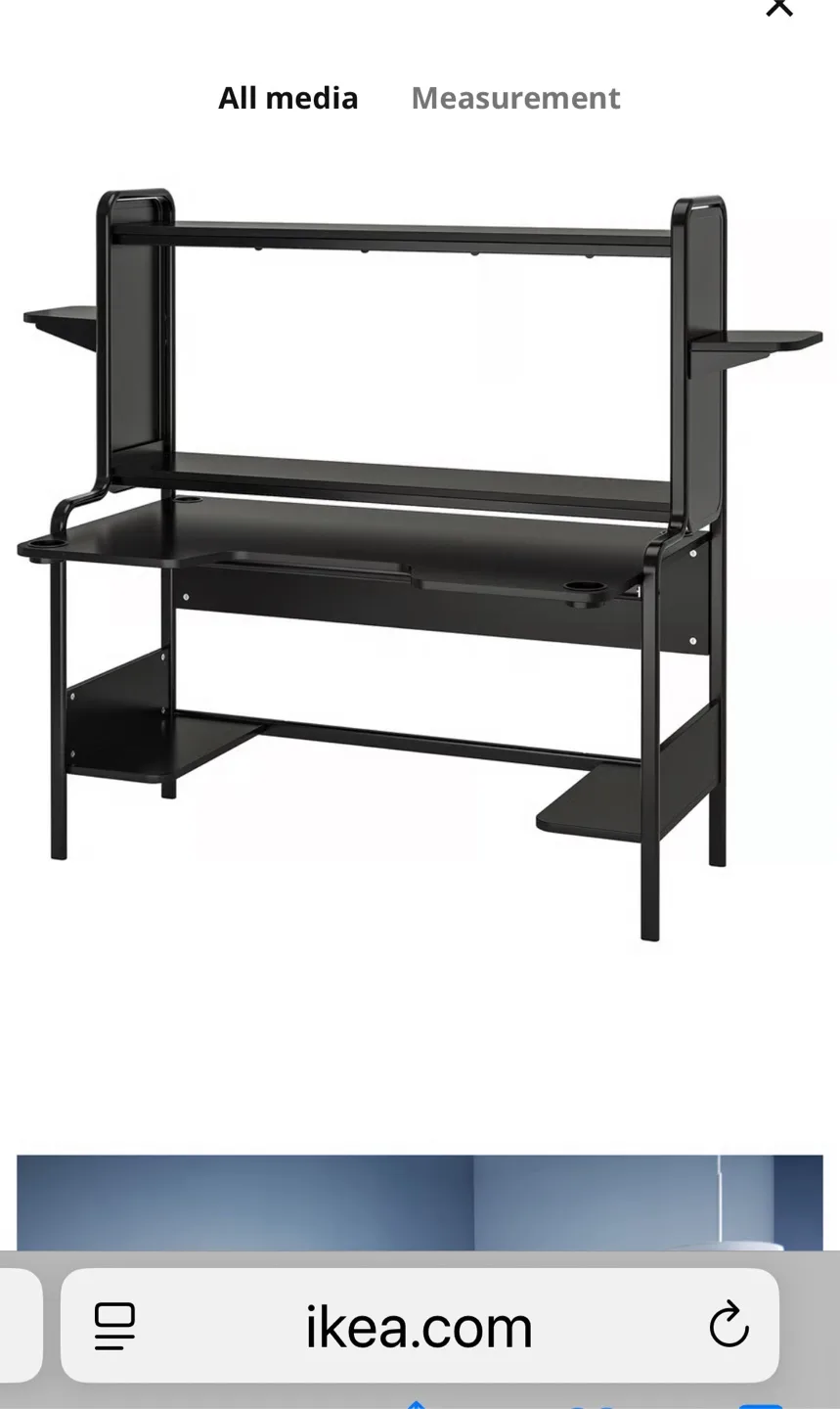 IKEA FREDDE Gaming Desk - Black thumbnail