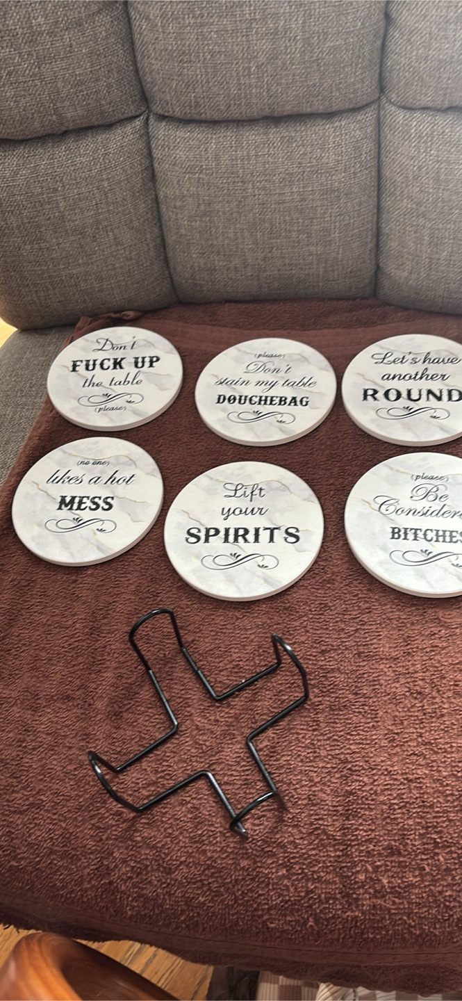 Funny Coasters with Holder - photo 3