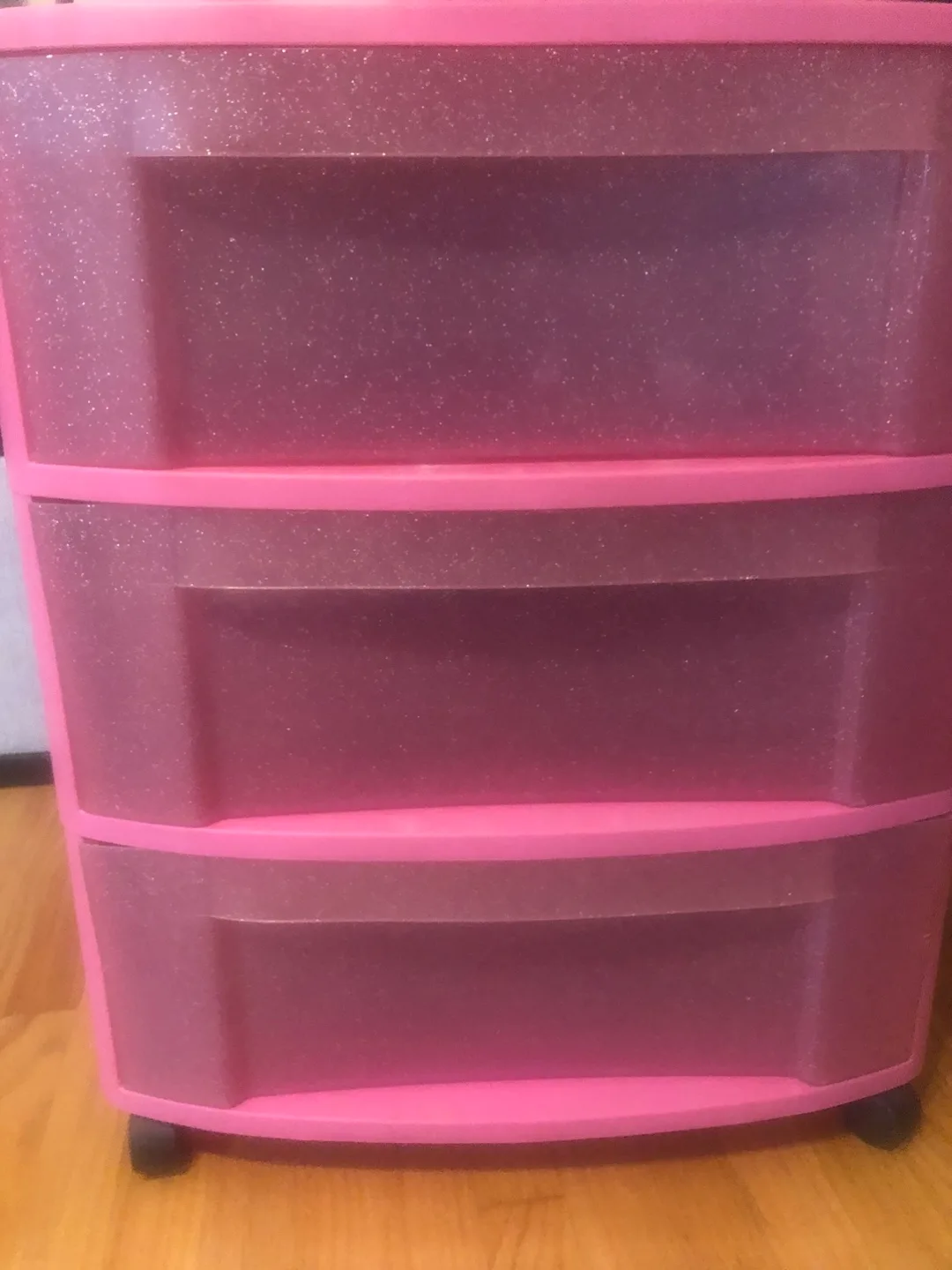 Pink 3-Drawer Storage Cart thumbnail