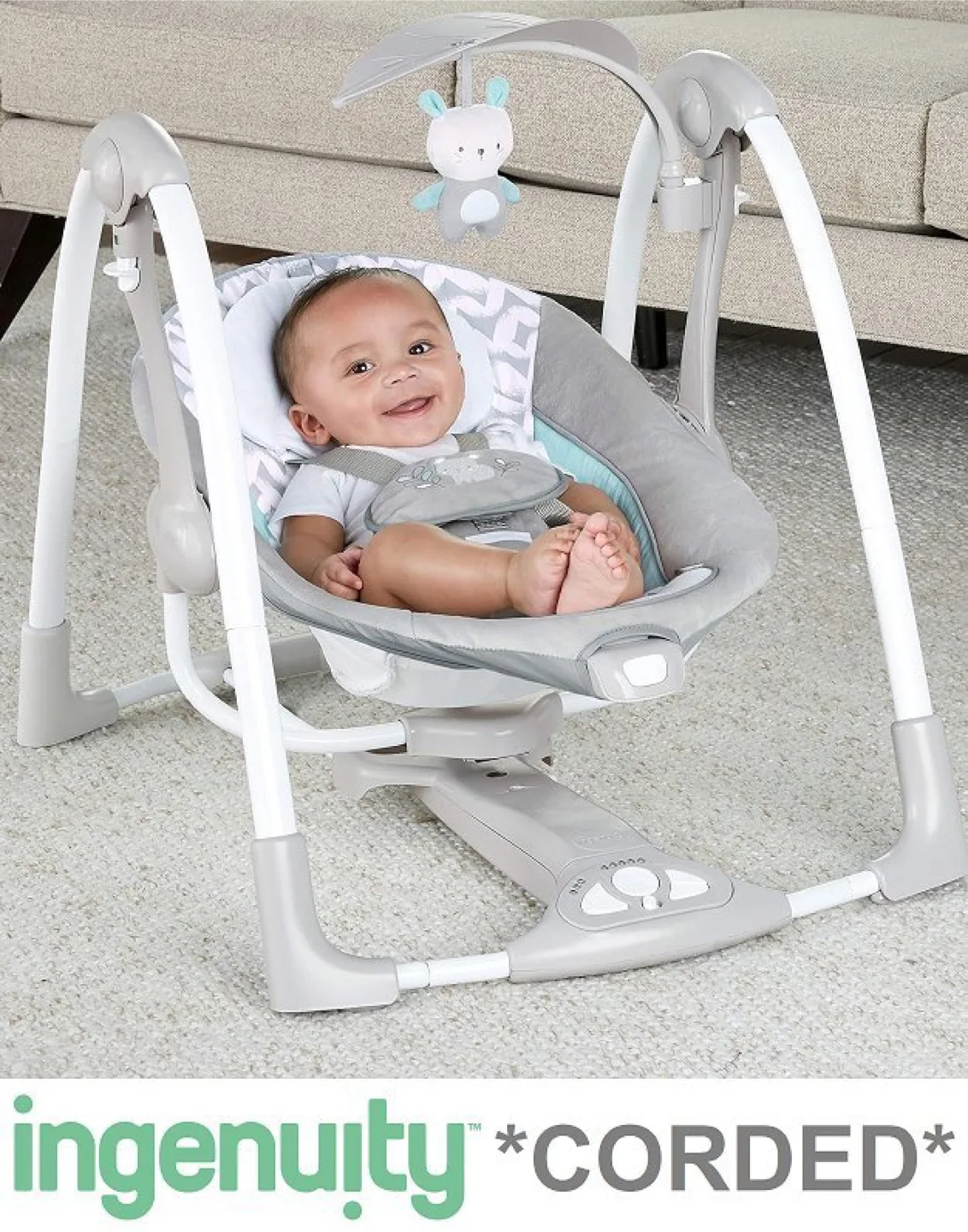 Ingenuity ConvertMe Swing-2-Seat Portable Swing - Raylan thumbnail