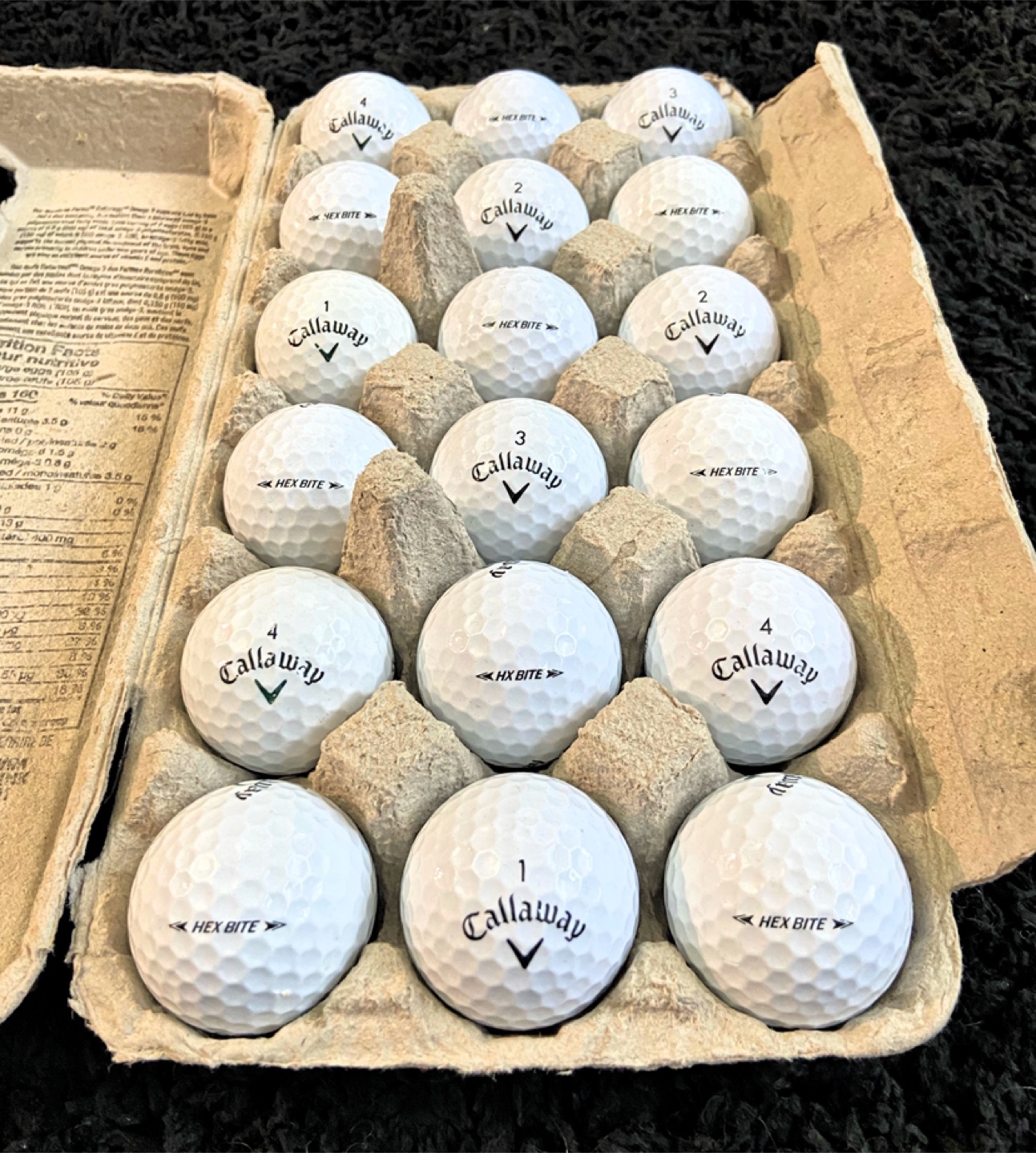 18 Callaway Hex Bite Golf Balls