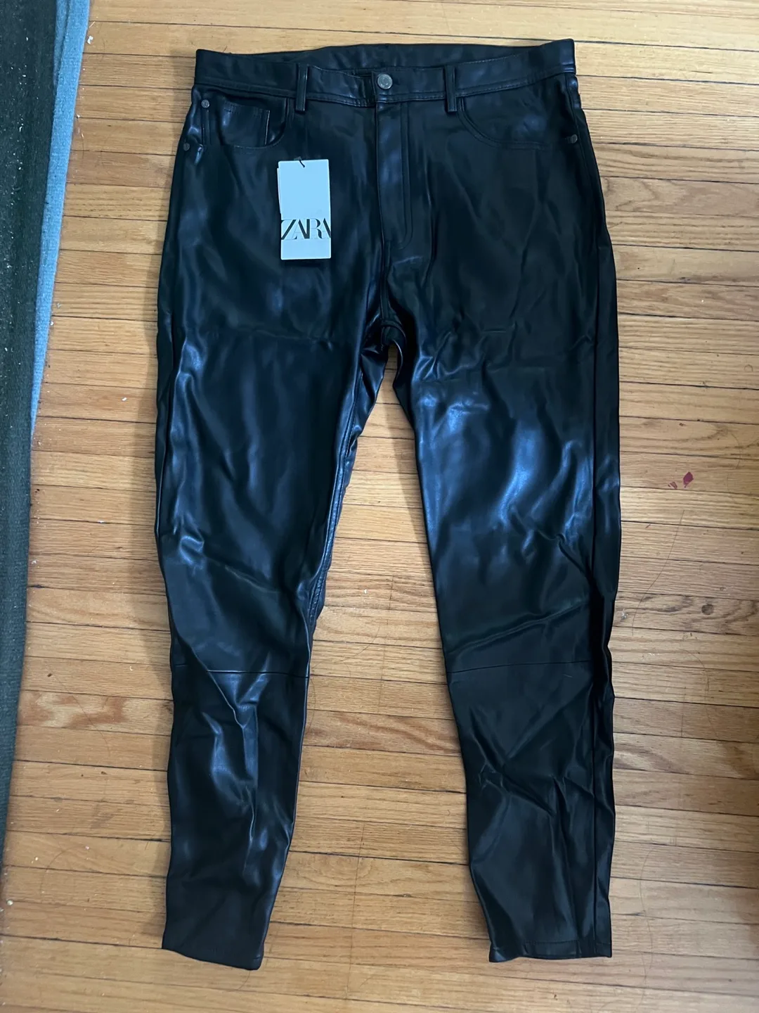 Zara Faux Leather Pants - Size 42 thumbnail