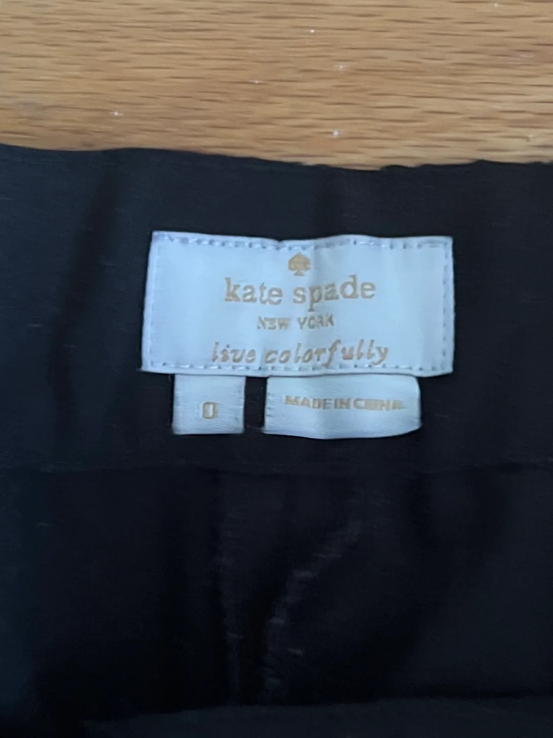 Kate Spade Black Pants - Size 0 thumbnail
