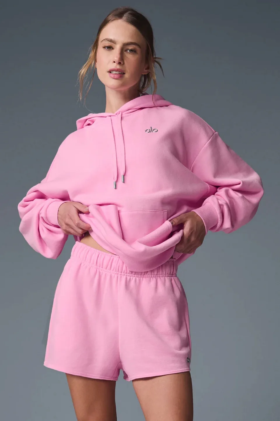 Alo Sweet Pink accolade Hoodie thumbnail