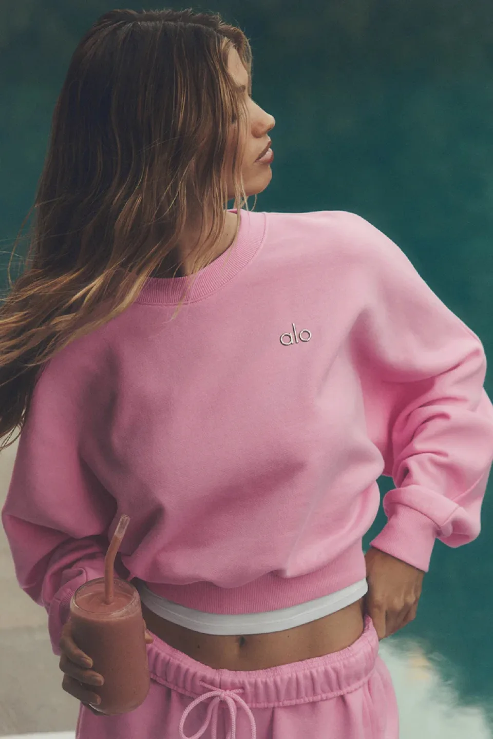 Alo Cropped Accolade Sweater thumbnail