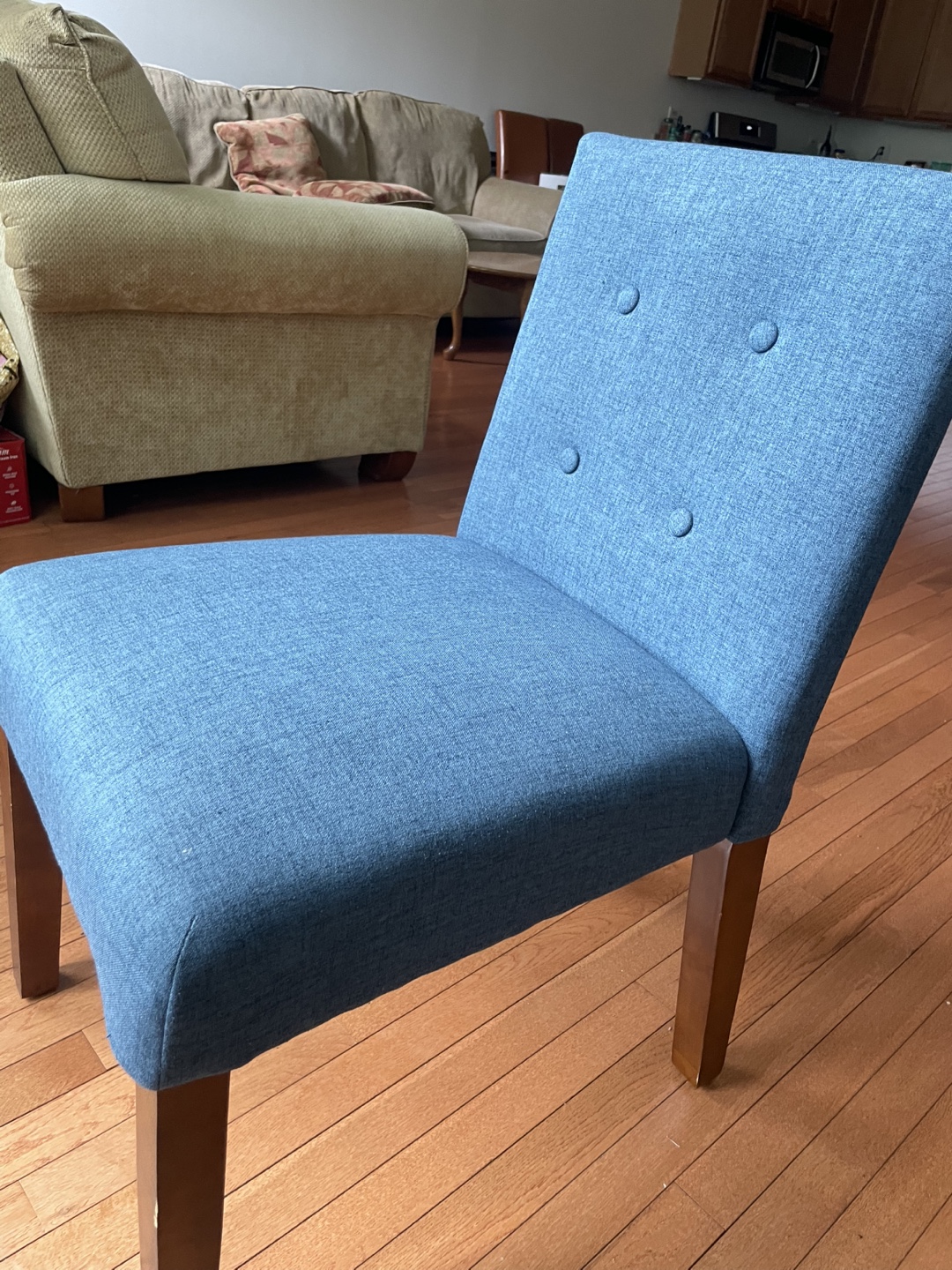 Blue Upholstered Dining Chair - photo 4