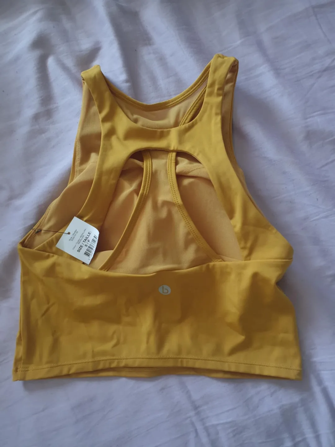 IBODY Athleta Yellow Crop Top/Sports Bra (Brand New) image indicator(3)