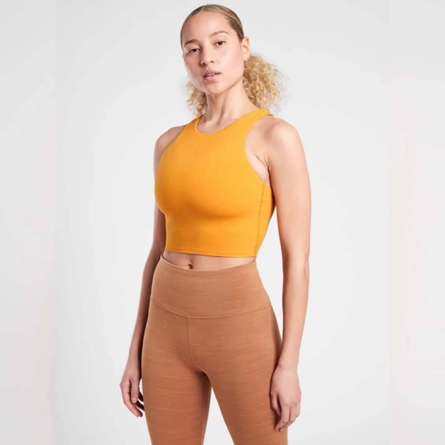 IBODY Athleta Yellow Crop Top/Sports Bra (Brand New) thumbnail